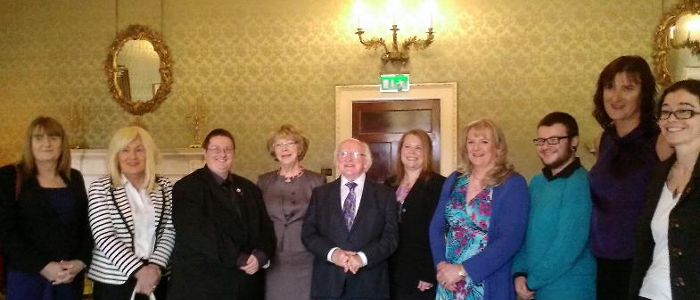 President Higgins welcomes trans activists to Áras an Uachtaráin