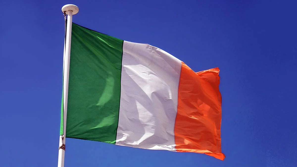 Ireland waving flag