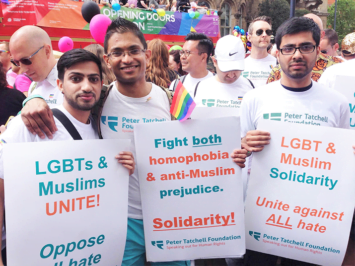 LGBT & straight Muslims march at Pride London - Photo by Peter Tatchell Foundation