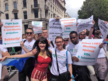 LGBT & straight Muslims march at Pride London - Photo by Peter Tatchell Foundation