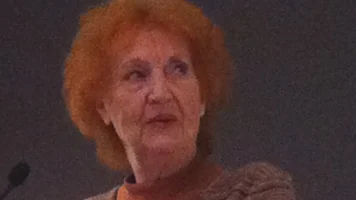 Elsa Lystad holding a speech in December 2011, at age 81